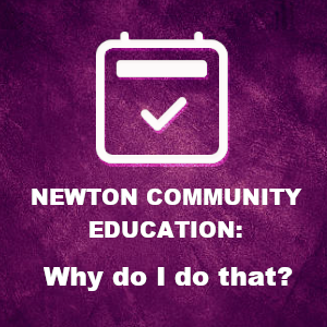 Newton Community Education presents: Why Do I Do That? Introduction to Mind-Body Healing, with Judith A. Swack, Ph.D.